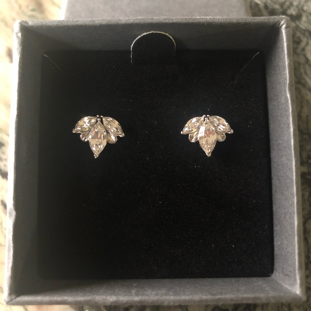 Nic & Syd: Crystal Lotus Stud Earrings